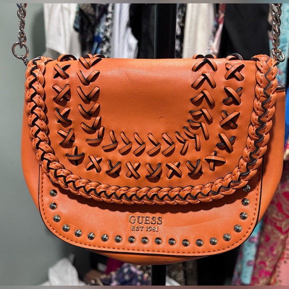 Guess Handbags - Florencer Bundle Only* Guess Orange Leather Purse